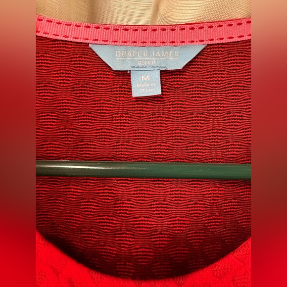 Draper James Red Heart Print Fit & Flare Mini Dress Pockets Medium - Picture 2 of 9